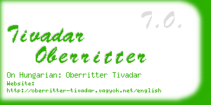 tivadar oberritter business card